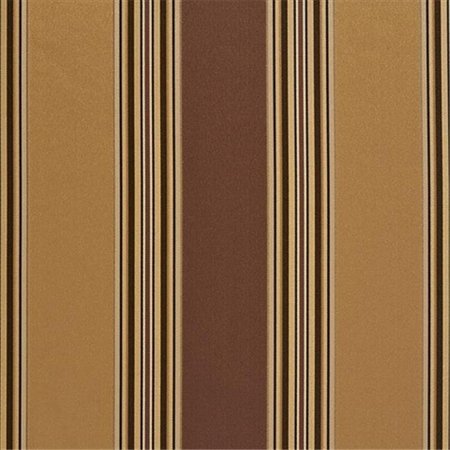 DESIGNER FABRICS Designer Fabrics U0150C 54 in. Wide Brown And Gold Shiny Large And Thin Stripe Silk Satin Upholstery Fabric U0150C